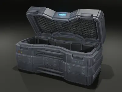 Military Case Low-poly 3D model