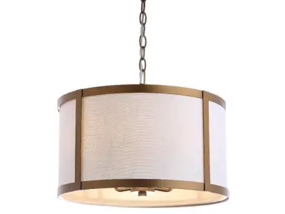 Cassie 4 - Light Unique Statement Drum Pendant - 2 Colour 3D model