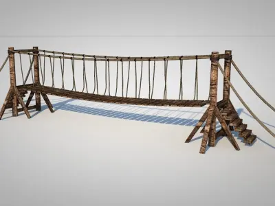 Rope Bridge Free 3D model