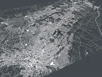 Cityscape Santa Fe New Mexico USA 3D model