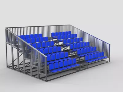 Empty tribune 02  3D model