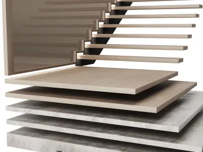 Staircase ladder 3D model