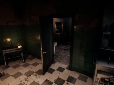 Metal Door Free low-poly 3D model