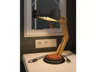 Digger desk lamp Free 3D model