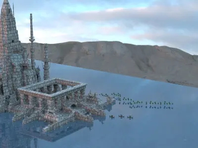 Egyptian Pharaoh Kings palace 1 3D model