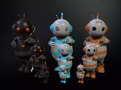 Minirobotic5 Low-poly 3D model