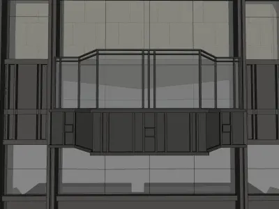 Shopping mall classical entrance shop 3D model