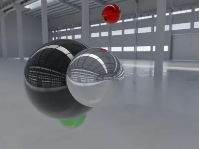 HDRI - Factory Hall Interior 5 Low-poly 3D model