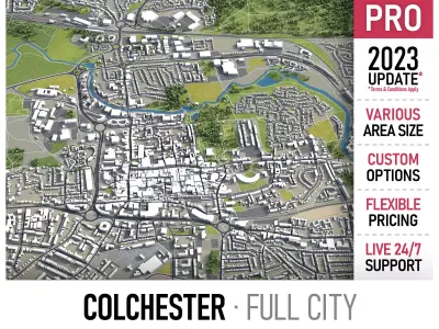 Colchester Low-poly 3D model