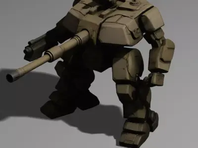 M1-Abrams-Tank-Bot 3D model