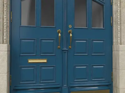 Entrance classic door 32 3D model