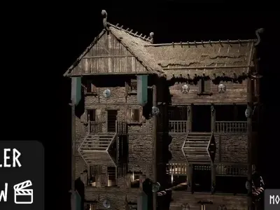 Modular Houses Low-poly 3D model