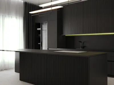 5-room interior 3D model