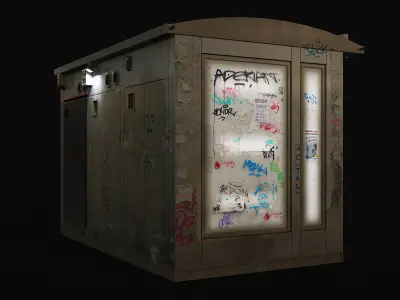 Atm bankomats Low-poly 3D model