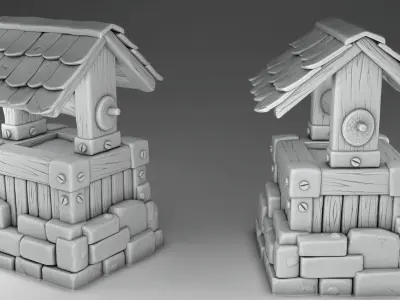 Full set - Mill and the well 3D print model