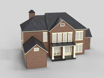 British House Design 20T4  Low-poly 3D model
