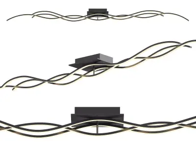 Wave LED ceiling lamp 3D model