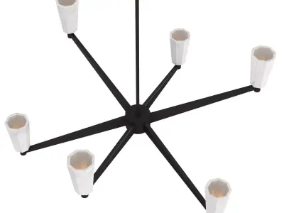 Progress lighting tosca six light chandelier 3D model