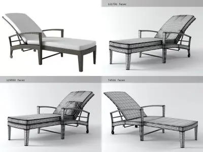 Panama Beach Chair 3D model