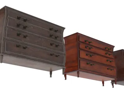 Chest of Drawers - Floor Cabinet Low-poly 3D model