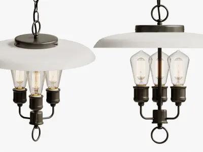 Pendant lights umbrella light pendantpro 3D model