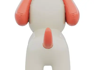 Inflate Dog Toy Low-poly 3D model