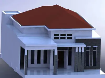 Classic home design in land 10m x 15m 3D model