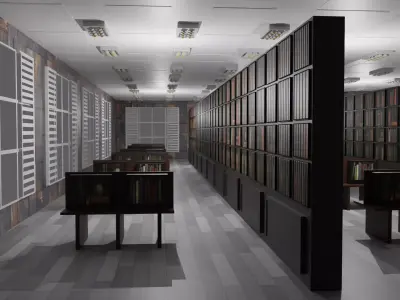 Book Store Low-poly 3D model