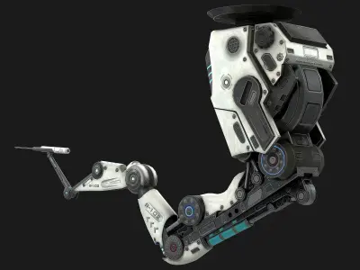 Robotic Arm 01 low poly  Low-poly 3D model