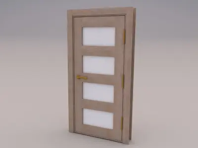Door interior Low-poly 3D model