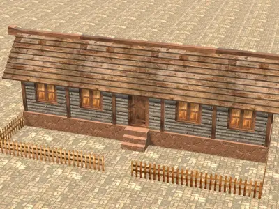 Medieval house twelve 15 Low-poly 3D model