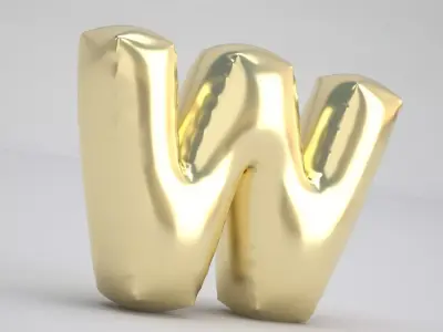 W Balloon Gold 3D model