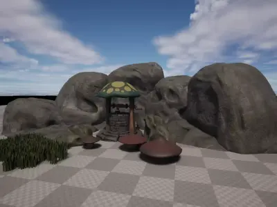 Stylized Mushroom Fantasy Pack 3D model