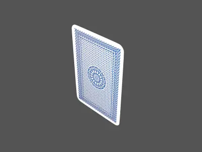Poker Cards Spades 3 V1 001 Low-poly 3D model