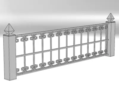 Railing subdivision level 3D model