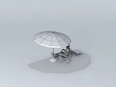 Market stall 3D model