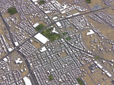 Buraydah - City 3D Model Low-poly 3D model