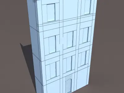 Apartment House Low-poly 3D model order