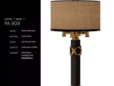 pieter adam table lamp 3D model
