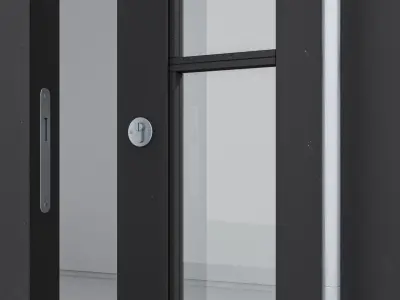 Aluminium door 222 3D model