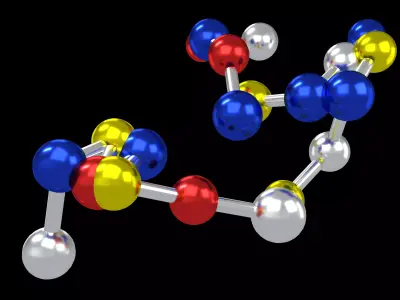 Amino Acids 20 gencomplexity v1 004 Low-poly 3D model