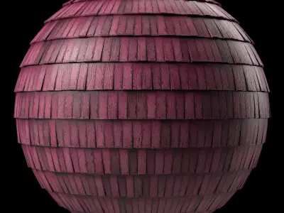 Roof Tile Materials 41- Wood Roofing By 3 color Pbr 4k Texture