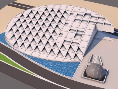 0053 - Egypt - Alexandria Library 3D model