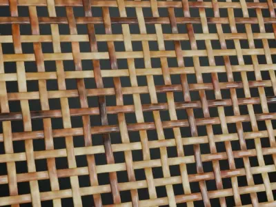 Variegated Two-Tone Rattan Weave PBR Texture