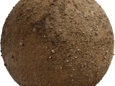 Compacted Clay Soil With Pebbles PBR Texture Texture