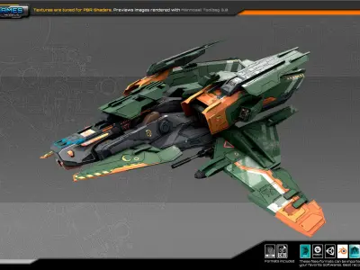 SF Bomber RX4 Low-poly 3D model