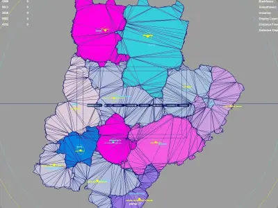 Braganca  Portugal map region geography political geographic 3D model