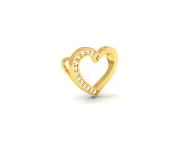 Solitaire Heart Pendants  3D print model