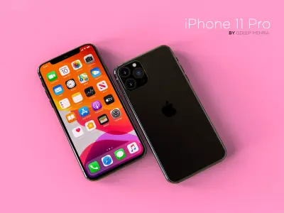 Iphone 11 Pro Low-poly 3D model