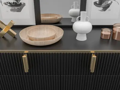 FUFUGAGA Buffet Cabinet Walmart 3D model